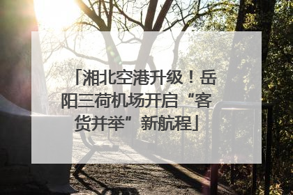 湘北空港升级！岳阳三荷机场开启“客货并举”新航程