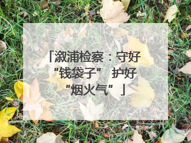 溆浦检察：守好“钱袋子” 护好“烟火气”