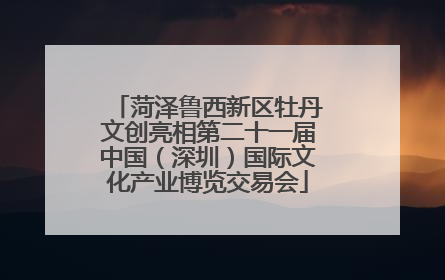 菏泽鲁西新区牡丹文创亮相第二十一届中国（深圳）国际文化产业博览交易会