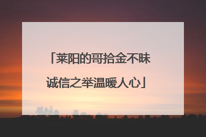 莱阳的哥拾金不昧 诚信之举温暖人心