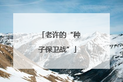 老许的“种子保卫战”