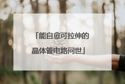 能自愈可拉伸的晶体管电路问世