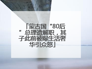 蒙古国“80后”总理遭解职，其子此前被曝生活奢华引众怒