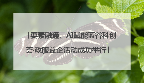 要素融通、AI赋能蓝谷科创荟·政服益企活动成功举行