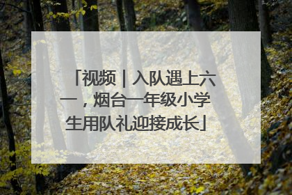 视频｜入队遇上六一，烟台一年级小学生用队礼迎接成长