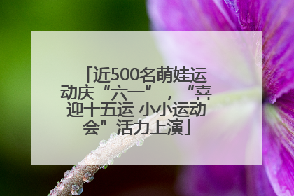 近500名萌娃运动庆“六一”，“喜迎十五运 小小运动会”活力上演