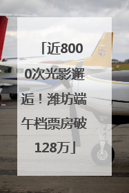 近8000次光影邂逅！潍坊端午档票房破128万