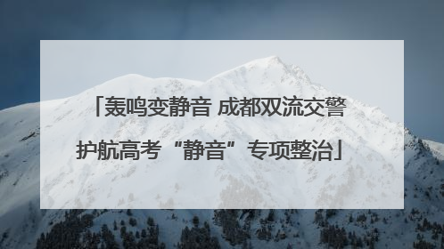 轰鸣变静音 成都双流交警护航高考“静音”专项整治