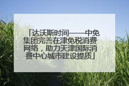 达沃斯时间——中免集团完善在津免税消费网络，助力天津国际消费中心城市建设提质