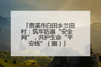 贵溪市白田乡兰田村：筑牢防溺“安全网”，共护生命“平安线”（图）