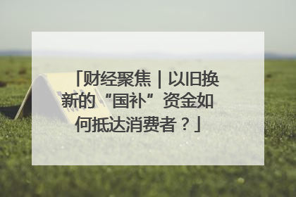 财经聚焦｜以旧换新的“国补”资金如何抵达消费者？