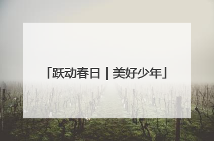 跃动春日｜美好少年