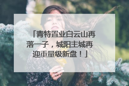 青特置业白云山再落一子，城阳主城再迎重量级新盘！