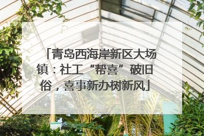 青岛西海岸新区大场镇：社工“帮喜”破旧俗，喜事新办树新风