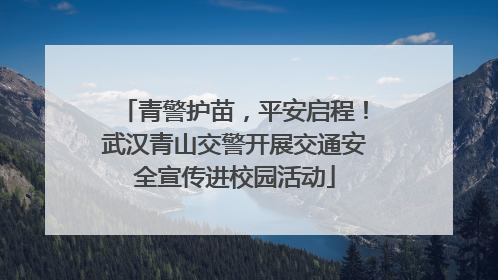 青警护苗，平安启程！武汉青山交警开展交通安全宣传进校园活动