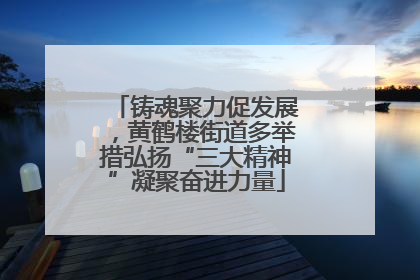 铸魂聚力促发展，黄鹤楼街道多举措弘扬“三大精神”凝聚奋进力量