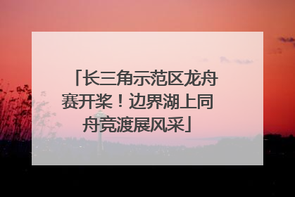 长三角示范区龙舟赛开桨！边界湖上同舟竞渡展风采