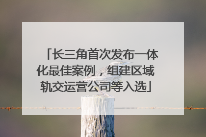 长三角首次发布一体化最佳案例，组建区域轨交运营公司等入选