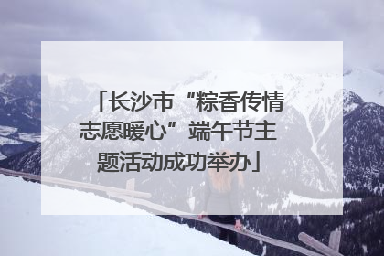 长沙市“粽香传情志愿暖心”端午节主题活动成功举办