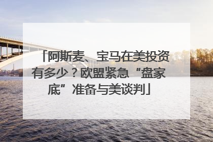 阿斯麦、宝马在美投资有多少？欧盟紧急“盘家底”准备与美谈判