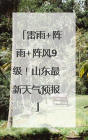 雷雨+阵雨+阵风9级！山东最新天气预报