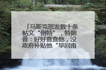 马斯克怒发数十条帖文“倒特”，特朗普：好好查查他，没政府补贴他“早回南非老家”了