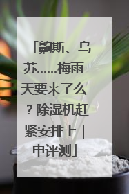 齁斯、乌苏……梅雨天要来了么？除湿机赶紧安排上｜申评测