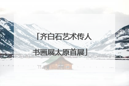齐白石艺术传人书画展太原首展