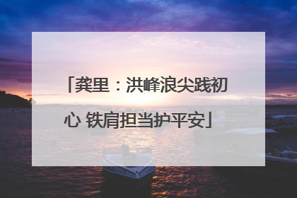 龚里：洪峰浪尖践初心 铁肩担当护平安