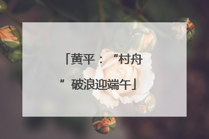 黄平：“村舟”破浪迎端午