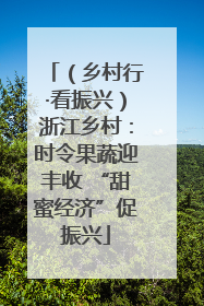 （乡村行·看振兴）浙江乡村：时令果蔬迎丰收 “甜蜜经济”促振兴