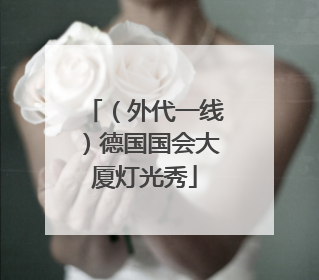 （外代一线）德国国会大厦灯光秀