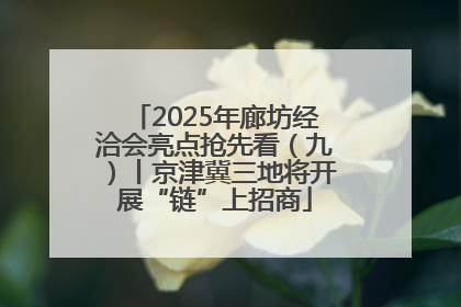 2025年廊坊经洽会亮点抢先看（九）丨京津冀三地将开展“链”上招商