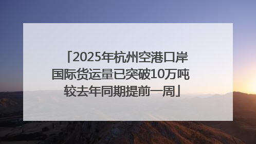 2025年杭州空港口岸国际货运量已突破10万吨 较去年同期提前一周