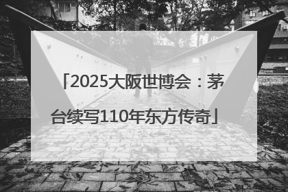 2025大阪世博会：茅台续写110年东方传奇