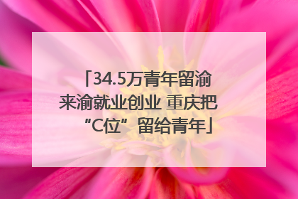 34.5万青年留渝来渝就业创业 重庆把“C位”留给青年