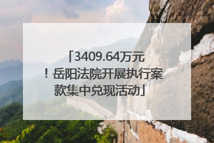 3409.64万元！岳阳法院开展执行案款集中兑现活动