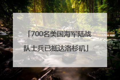 700名美国海军陆战队士兵已抵达洛杉矶