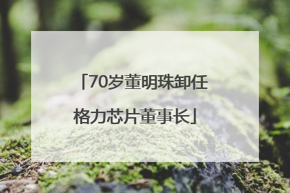 70岁董明珠卸任格力芯片董事长
